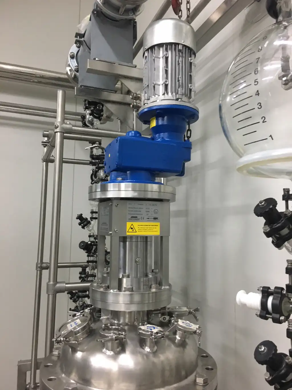 Agitador ATEX construido en HASTELLOY certificado categoría 1/2 con cierre mecánico de gas